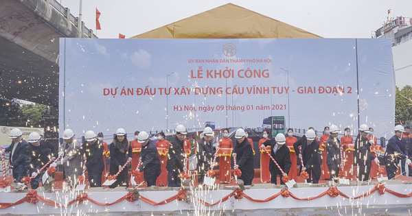 Hà Nội khởi công dự án đầu tư xây dựng cầu Vĩnh Tuy giai đoạn 2 hơn 2.500 tỷ đồng, dự kiến thông xe vào năm 2022