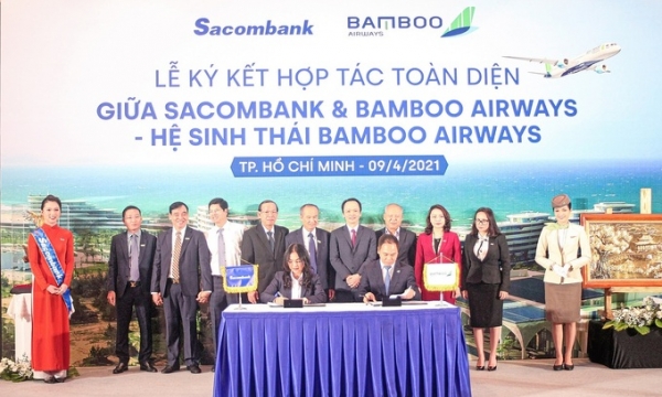 Sacombank và Bamboo Airways ký hợp tác toàn diện