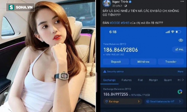 Nữ hoàng nội y Ngọc Trinh “nổ” tài khoản 230 tỷ đồng bitcoin: 'Đây là bao nhiêu tiền mà các em bảo chị không có tiền?'