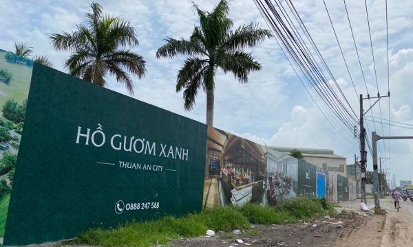 Bình Dương: Chủ đầu tư dự án Hồ Gươm Xanh bị “tuýt còi” vì xây dựng không phép