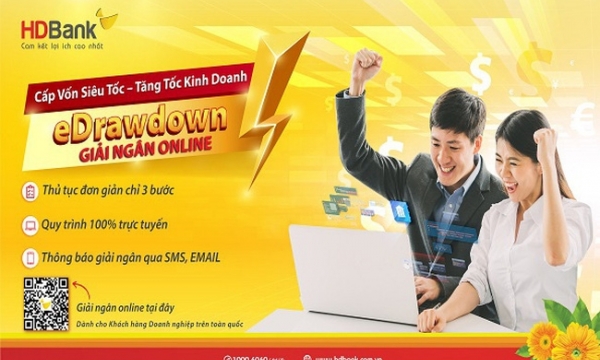 Tin nhanh ngân hàng ngày 4/11: HDBank triển khai ứng dụng eDrawdown, giải ngân 100% online