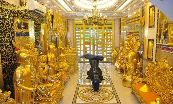 Bên trong ngôi nhà dát vàng 1.5000 m2 tại Cần Thơ mất 6 năm để hoàn thành