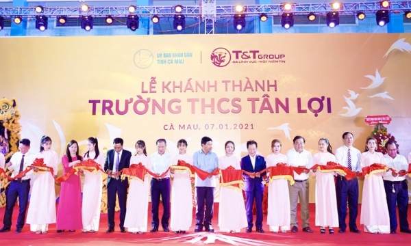 Tập đoàn T&T Group tài trợ xây dựng trường học tại tỉnh Cà Mau