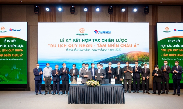 Tập đoàn Hưng Thịnh ký hợp tác chiến lược hàng loạt đối tác thúc đẩy du lịch Quy Nhơn chinh phục 'tầm nhìn châu Á'
