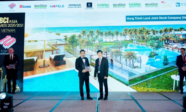 Hưng Thịnh Land nhận giải thưởng Top 10 Nhà phát triển bất động sản hàng đầu Việt Nam