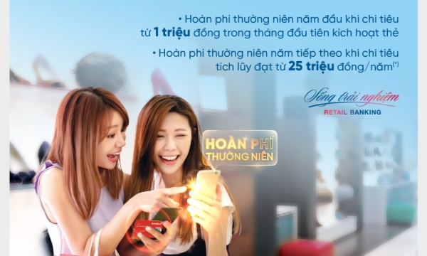 Hoàn phí thường niên cho chủ thẻ tín dụng quốc tế VietinBank