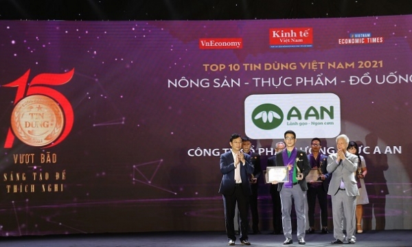 Gạo A An được vinh danh trong Top 10 sản phẩm Tin Dùng năm 2021