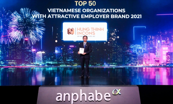 Hưng Thịnh Incons nhận cú đúp giải thưởng tại lễ trao giải Nơi làm việc tốt nhấtViệt Nam 2021