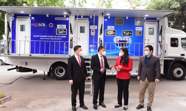 SCB trao tặng 03 xe xét nghiệm Covid -19 lưu động cho TP. Hà Nội, tỉnh Nam Định và Tỉnh Thừa Thiên Huế