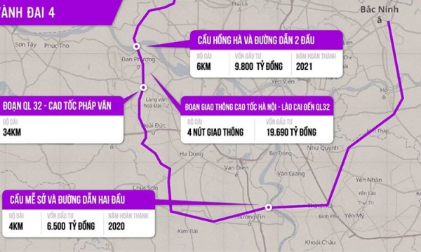Cao tốc 6 làn xe dài gần 100km chạy quanh Hà Nội xuyên qua những địa bàn nào?