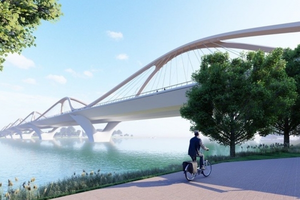 Hà Nội chốt phương án cầu mới bắc qua sông Hồng: Có 2 làn xe đạp và vỉa hè đi bộ