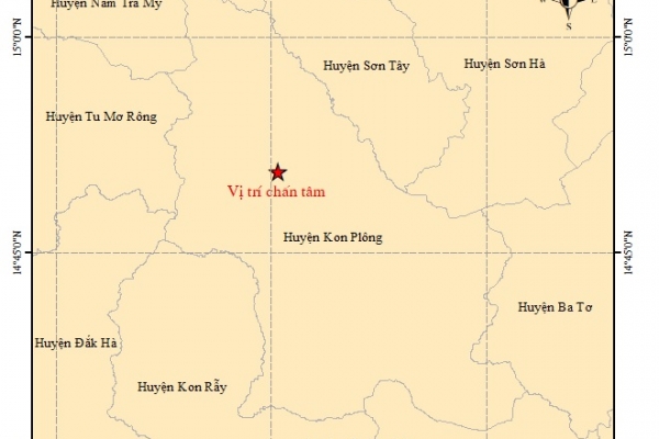 3 trận động đất ở Kon Tum ngày 11/9
