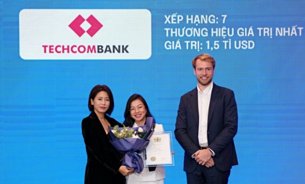 Techcombank - Ngân hàng tư nhân giá trị nhất Việt Nam tiếp tục thăng hạng toàn cầu