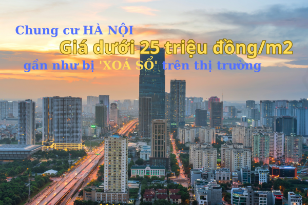 Chung cư giá dưới 25 triệu đồng/m2 ở Hà Nội gần như bị 'xoá sổ' trên thị trường