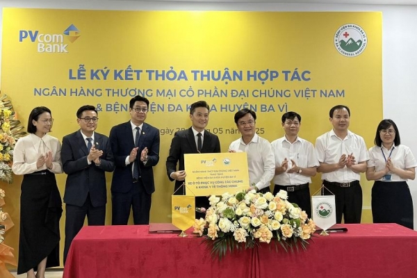 PVcomBank đồng hành cùng Bệnh viện Đa khoa huyện Ba Vì triển khai các giải pháp tài chính hiện đại