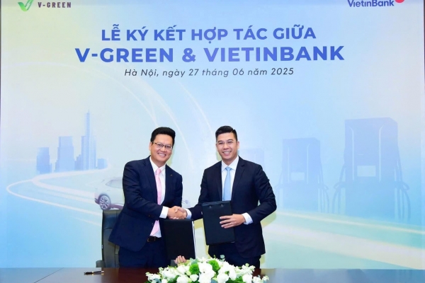 VietinBank và V-Green ký kết hợp tác, đồng hành phát triển hạ tầng trạm sạc ô tô điện Vinfast