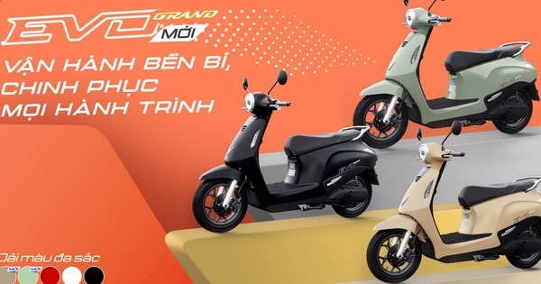 VinFast ra mắt xe máy điện Evo Grand với 2 pin có thể tháo rời, đi được tới 262 km/lần sạc