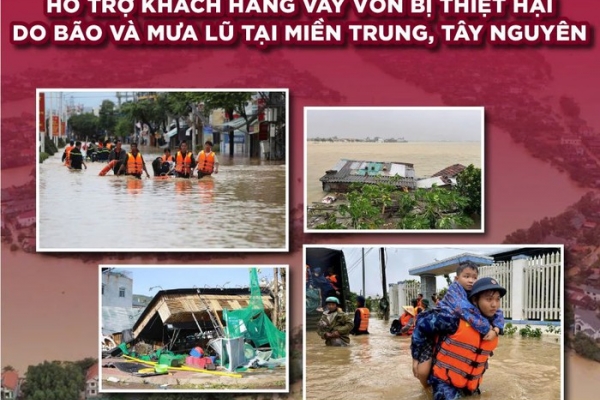 Agribank giảm tới 2% lãi vay hỗ trợ khách hàng sau bão lũ