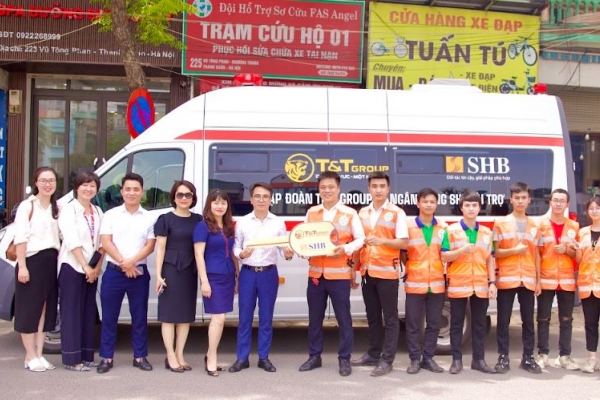 T&T Group và SHB tặng xe cứu thương cho  Đội hỗ trợ sơ cứu FAS Angel Hà Nội