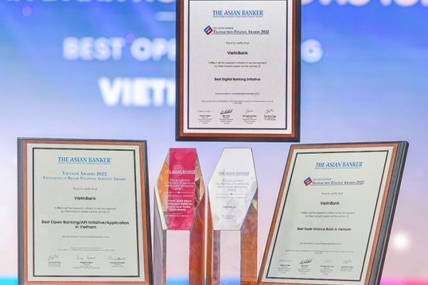 VietinBank 'thắng lớn' tại các hạng mục giải thưởng của The Asian Banker