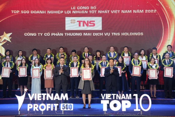 TNS Holdings được vinh danh 'Top 500 doanh nghiệp tư nhân lợi nhuận tốt nhất Việt Nam'