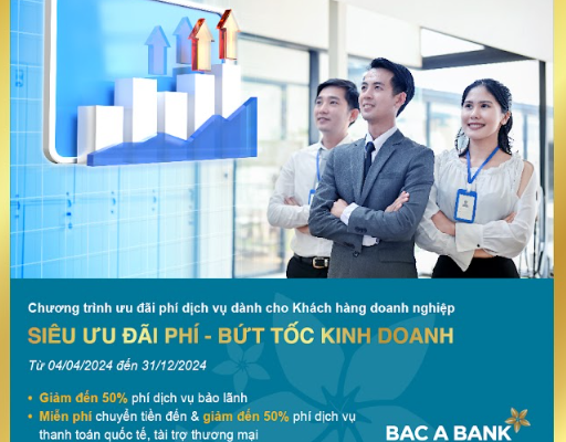 'Siêu ưu đãi phí' - BAC A BANK tiếp tục trợ lực giúp doanh nghiệp kinh doanh bứt tốc