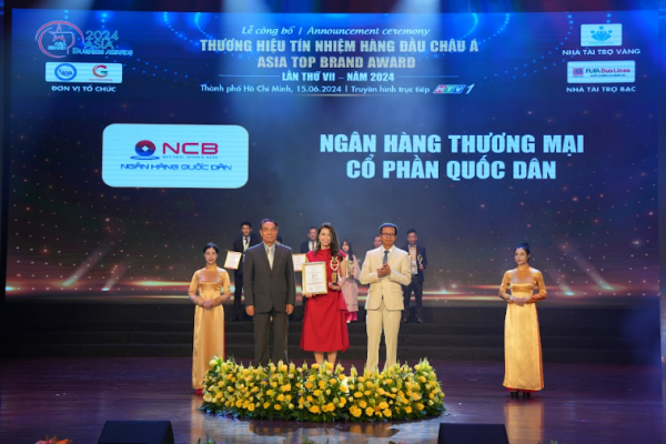 Ngân hàng số của NCB nhận giải thưởng Top 10 sản phẩm dịch vụ chất lượng Châu Á 2024