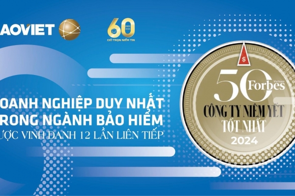 Bảo Việt - doanh nghiệp bảo hiểm duy nhất 12 năm liên tiếp được vinh danh “Danh sách 50 công ty niêm yết...