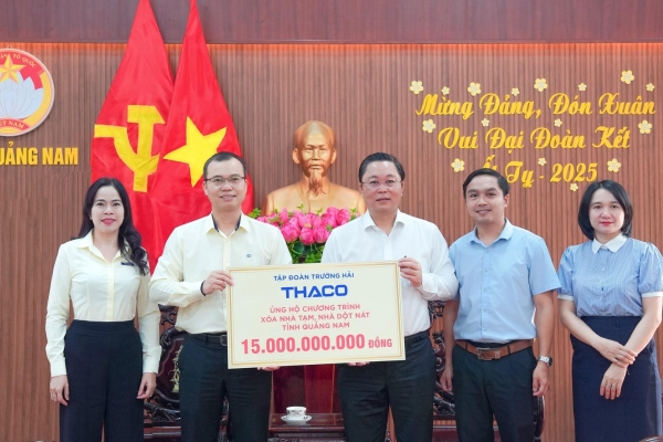 THACO nhận bằng khen trong công tác “Xóa nhà tạm, nhà dột nát” tỉnh Quảng Nam