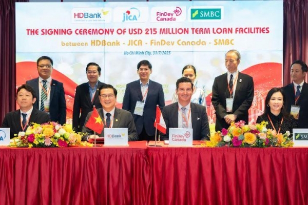 HDBank ký kết khoản vay hợp vốn 215 triệu USD với ba định chế tài chính hàng đầu quốc tế