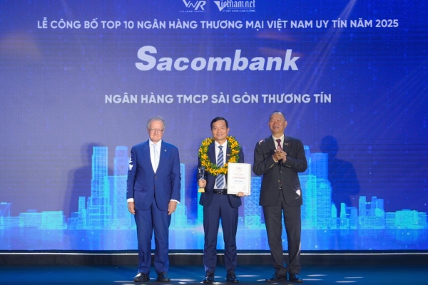 Sacombank vào Top 10 Ngân hàng Thương mại Việt Nam uy tín 2025