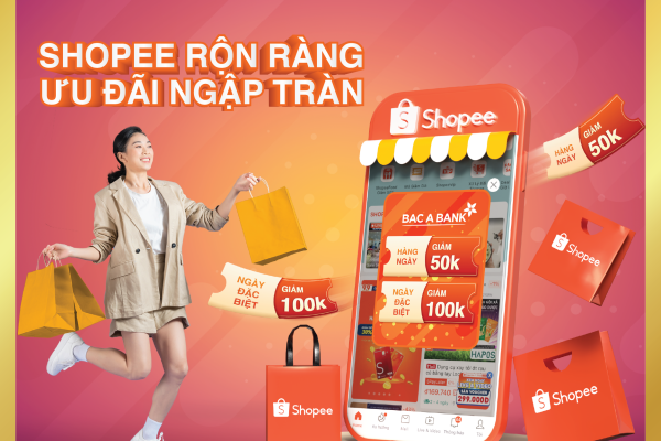 Mua sắm Shopee cực hời - ưu đãi độc quyền cho chủ thẻ tín dụng Bac A Bank