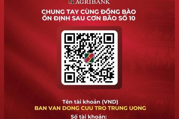 Uỷ ban Trung ương Mặt trận Tổ quốc Việt Nam thông tin số tài khoản tại Agribank tiếp nhận ủng hộ đồng bào...