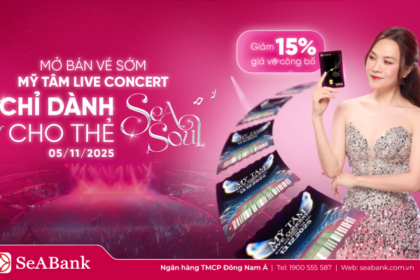 SeABank mang cơ hội săn vé miễn phí cho khách hàng trải nghiệm Mỹ Tâm Live Concert 2025