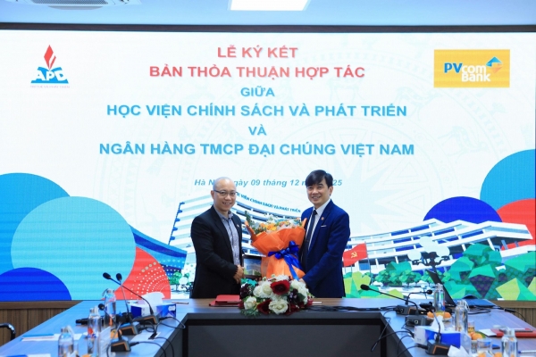 PVcomBank và Học viện Chính sách và Phát triển ký thỏa thuận hợp tác toàn diện, hỗ trợ phát triển nguồn nhân lực chất lượng