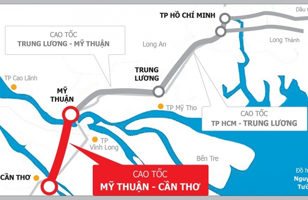 Khởi công dự án cao tốc Mỹ Thuận - Cần Thơ trị giá gần 4.830 tỷ đồng vào ngày mai
