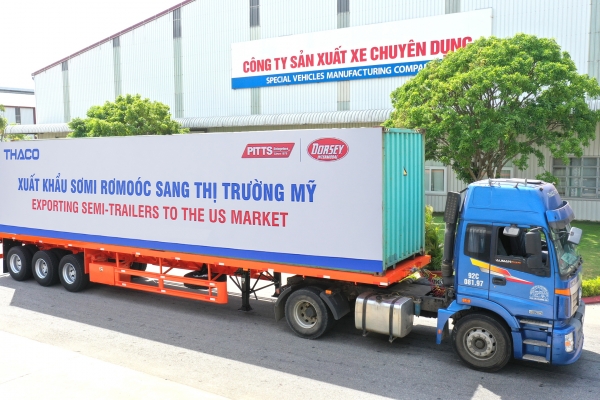 Thaco đẩy mạnh xuất khẩu Sơmi Rơmoóc sang thị trường Mỹ