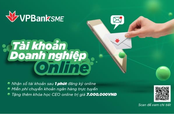 Mở tài khoản SME online chỉ trong 1 phút tại VPBank