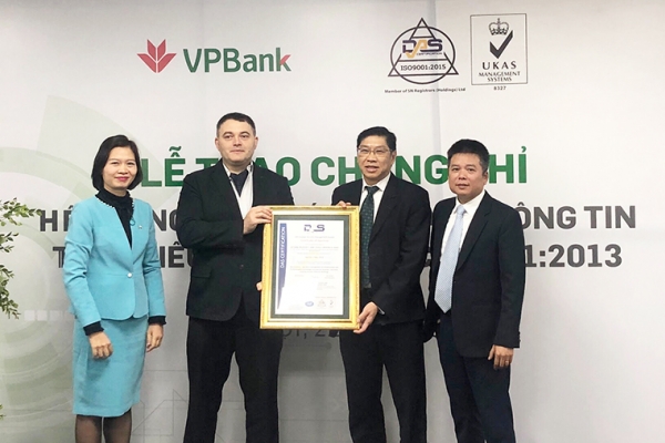 VPBank được cấp chứng chỉ danh giá về An toàn thông tin