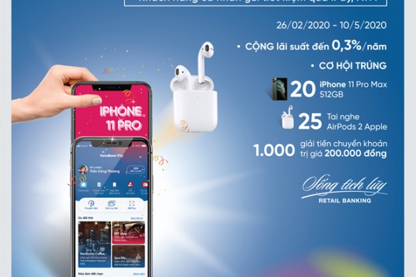 Gửi tiết kiệm online trúng iPhone 11 Pro Max