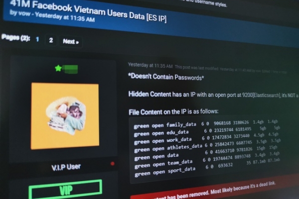 Thông tin của 41 triệu tài khoản Facebook tại Việt Nam đang bị tin tặc rao bán công khai