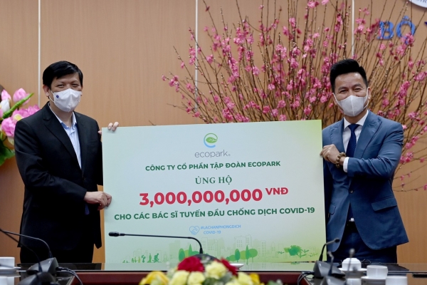 Tập đoàn Ecopark ủng hộ 13 tỷ đồng phòng chống dịch Covid-19