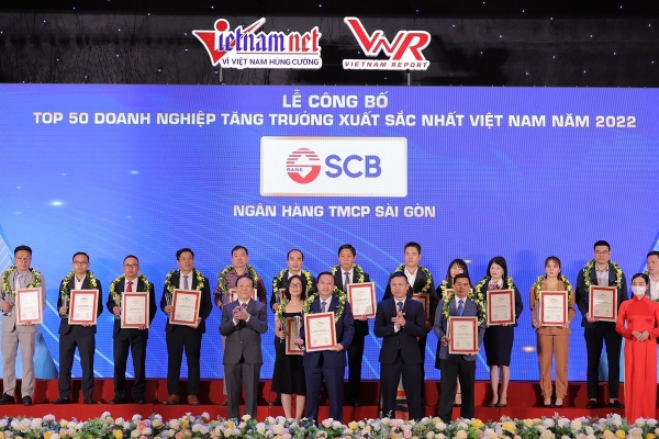 SCB được tôn vinh trong Top 50 doanh nghiệp tăng trưởng xuất sắc nhất Việt Nam