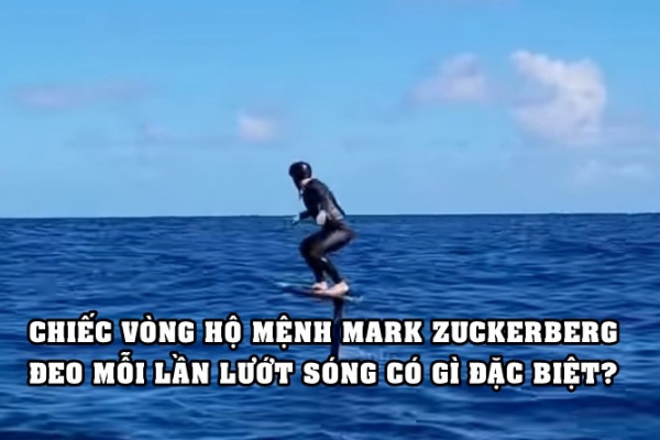 Mỗi lần lướt sóng, Mark Zuckerberg đều đeo một chiếc vòng đặc biệt, có tác dụng “xua đuổi”... cá mập