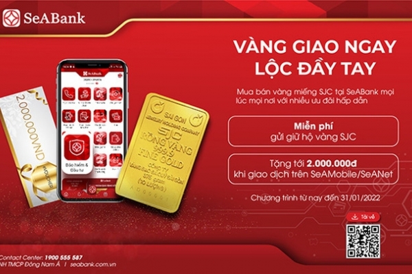 Tin nhanh ngân hàng ngày 29/9: SeABank mở rộng cung cấp dịch vụ mua bán vàng SJC trực tuyến