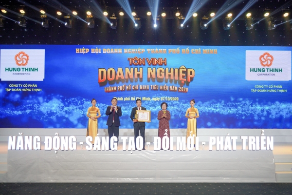 Tập đoàn Hưng Thịnh thắng lớn với loạt giải thưởng Doanh nghiệp, Doanh nhân TP.HCM tiêu biểu năm 2020