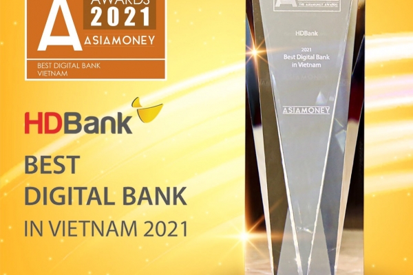 HDBank đoạt giải 'Ngân hàng số tốt nhất Việt Nam 2021' sau khi đẩy mạnh chuyển đổi số