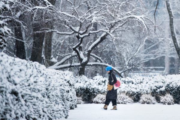 Người dân New York đổ ra đường tận hưởng bão tuyết sau thời gian dài 'cấm túc' vì Covid-19
