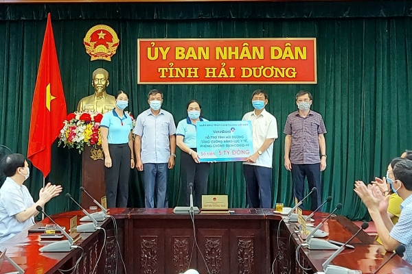 VietinBank ủng hộ tỉnh Hải Dương 5 tỷ đồng phòng, chống dịch COVID-19