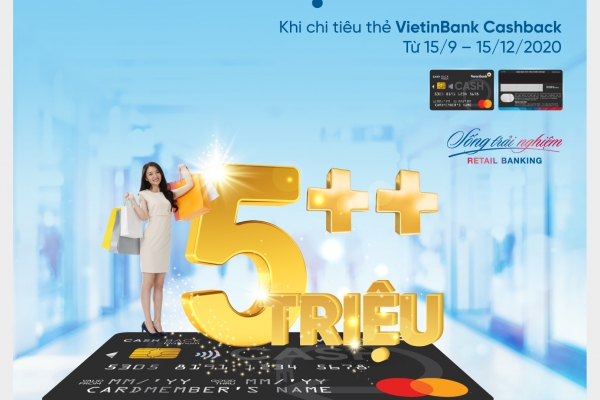 'Vui ra mắt - Cashback x3' từ VietinBank
